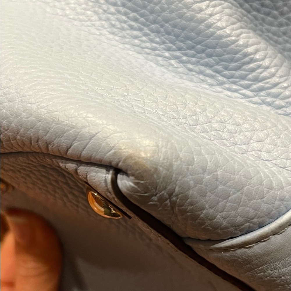 Michael Kors Sky Blue Pebbled Leather Tote, VGUC - Picture 14 of 16